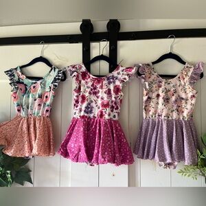 🩷 set of 3 Cheeky Plum Dance Leotards all size 5 🩷